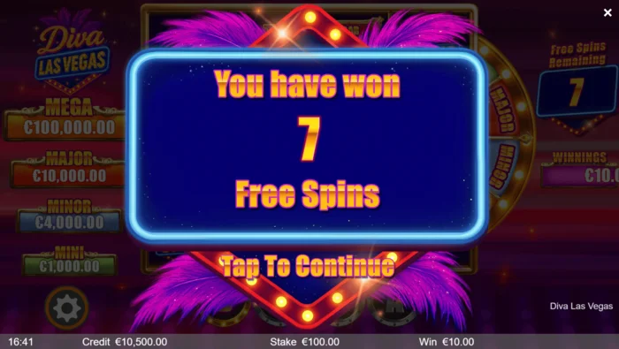 Diva Las Vegas - memulai Free Spins Bonus