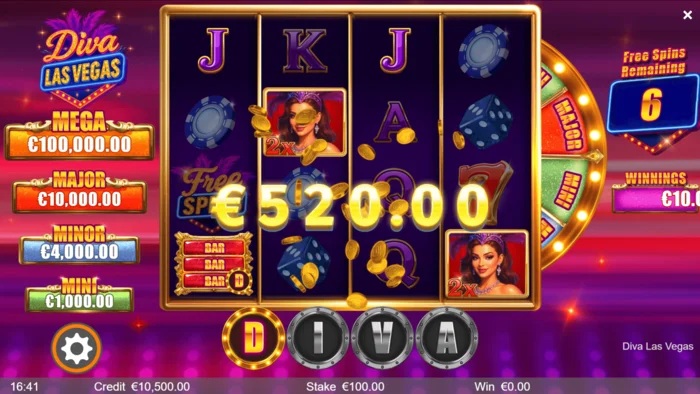 Diva Las Vegas - kombinasi kemenangan dengan Wilds